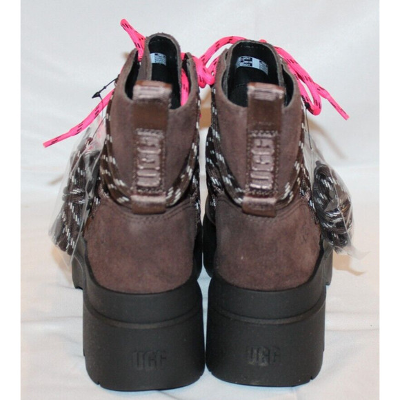 UGG WOMEN'S BRISBANE SUEDE LACE UP PLATFORM WATERPROOF BOOTS CEDAR BROWN SZ 10 - Picture 5 of 8